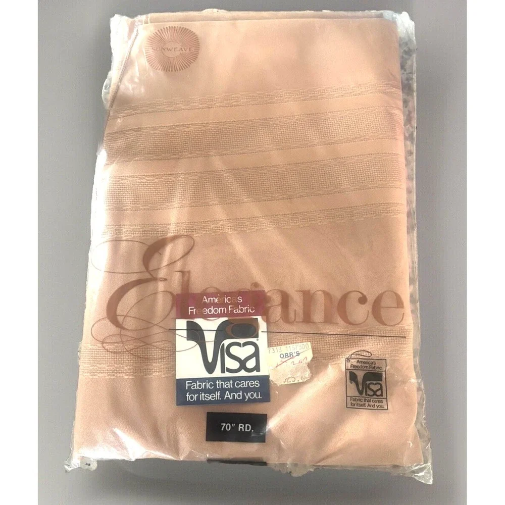 Vtg Brown Tablecloth 70